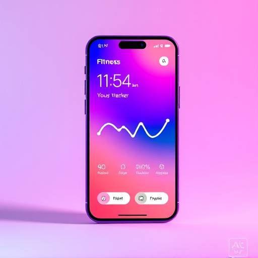 Mobile app design for a fitness tracking application
