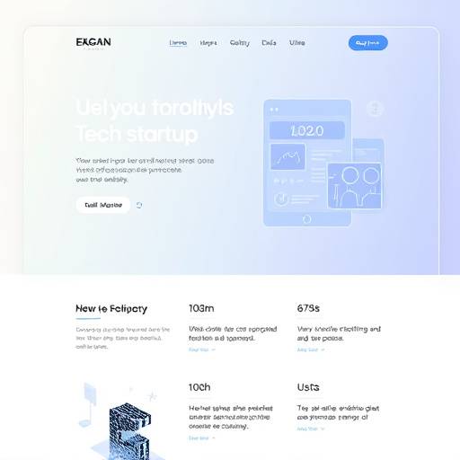 Website design for a tech startup focusing on user experience